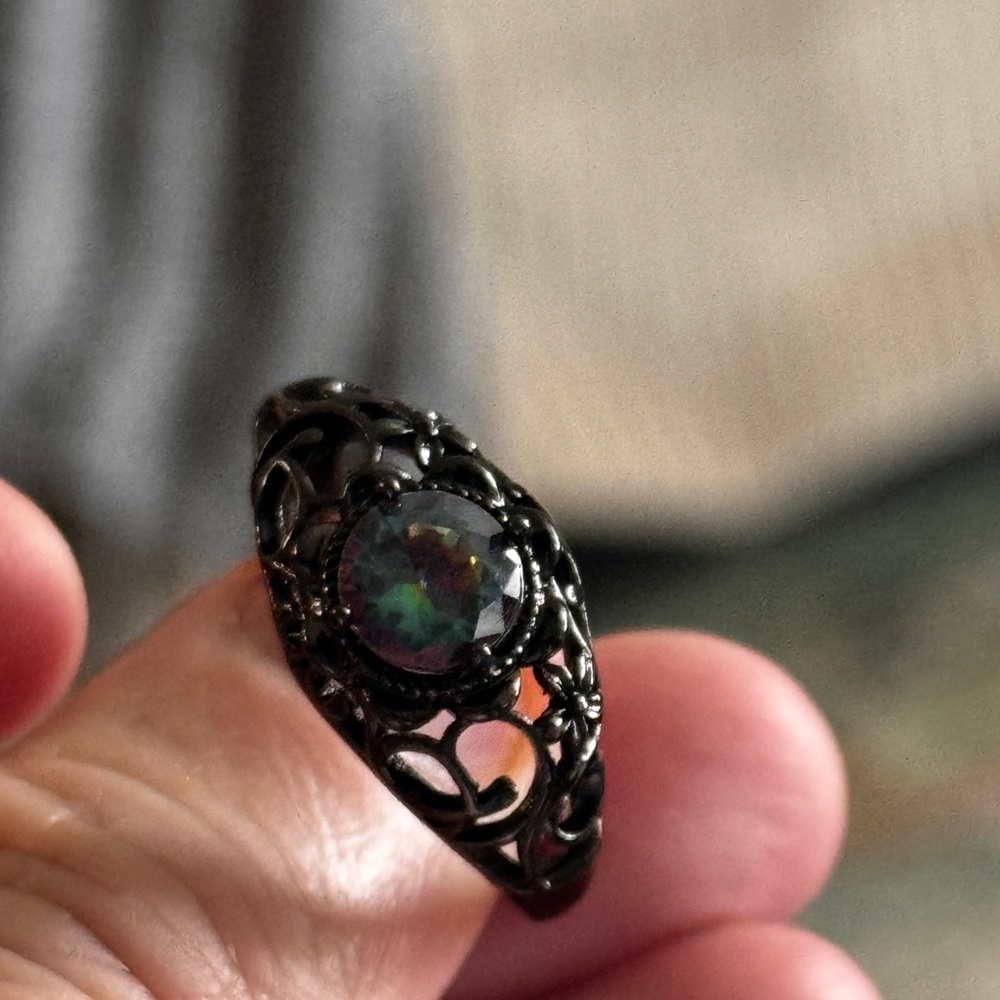 Purple and blue ring